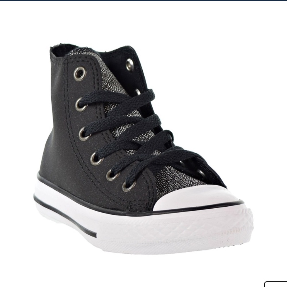 Converse Black Glitter High Tops